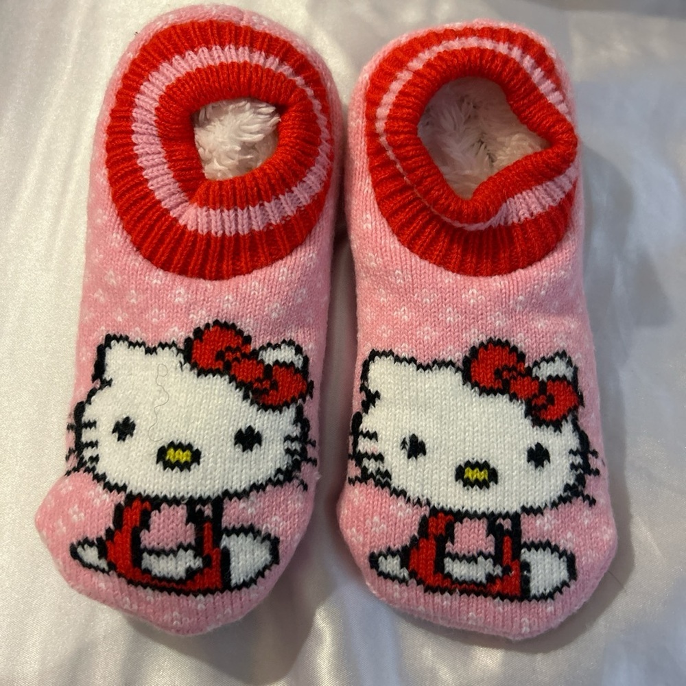 Hello kitty sock slippers!!!